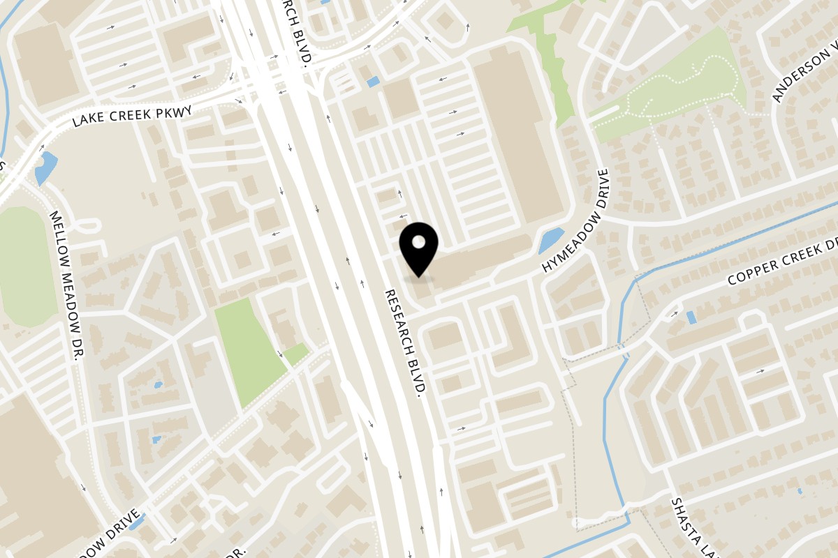 Map showing the location of Juicy Claws Restaurant on 13729 US-183 Suite 800 in Austin